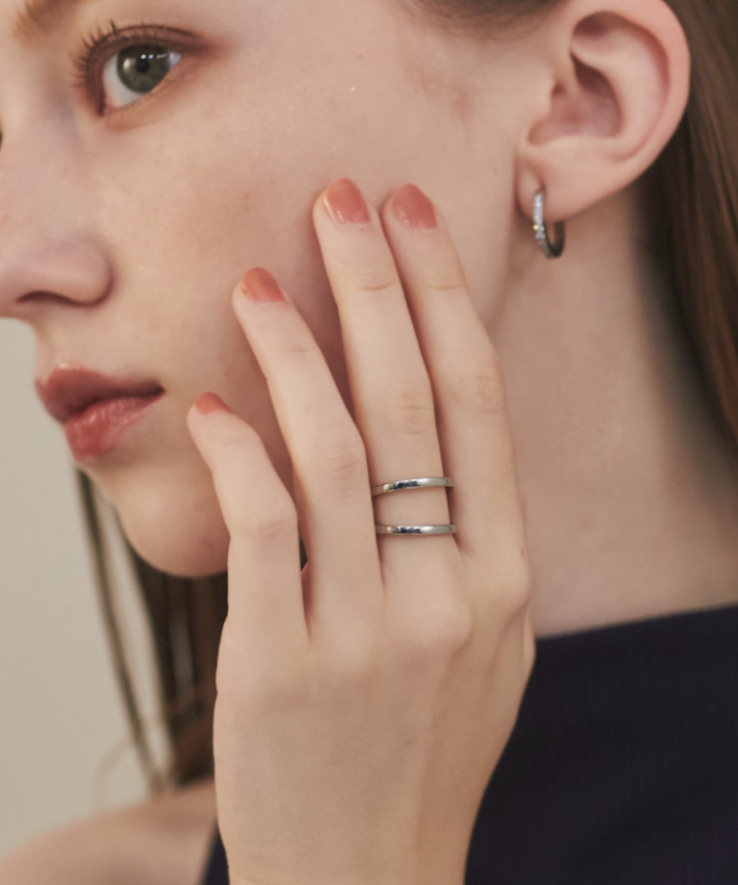 ciite' シーテ リング 【 金属アレルギー対応 】 ツーラインリング サージカルステンレス シルバー