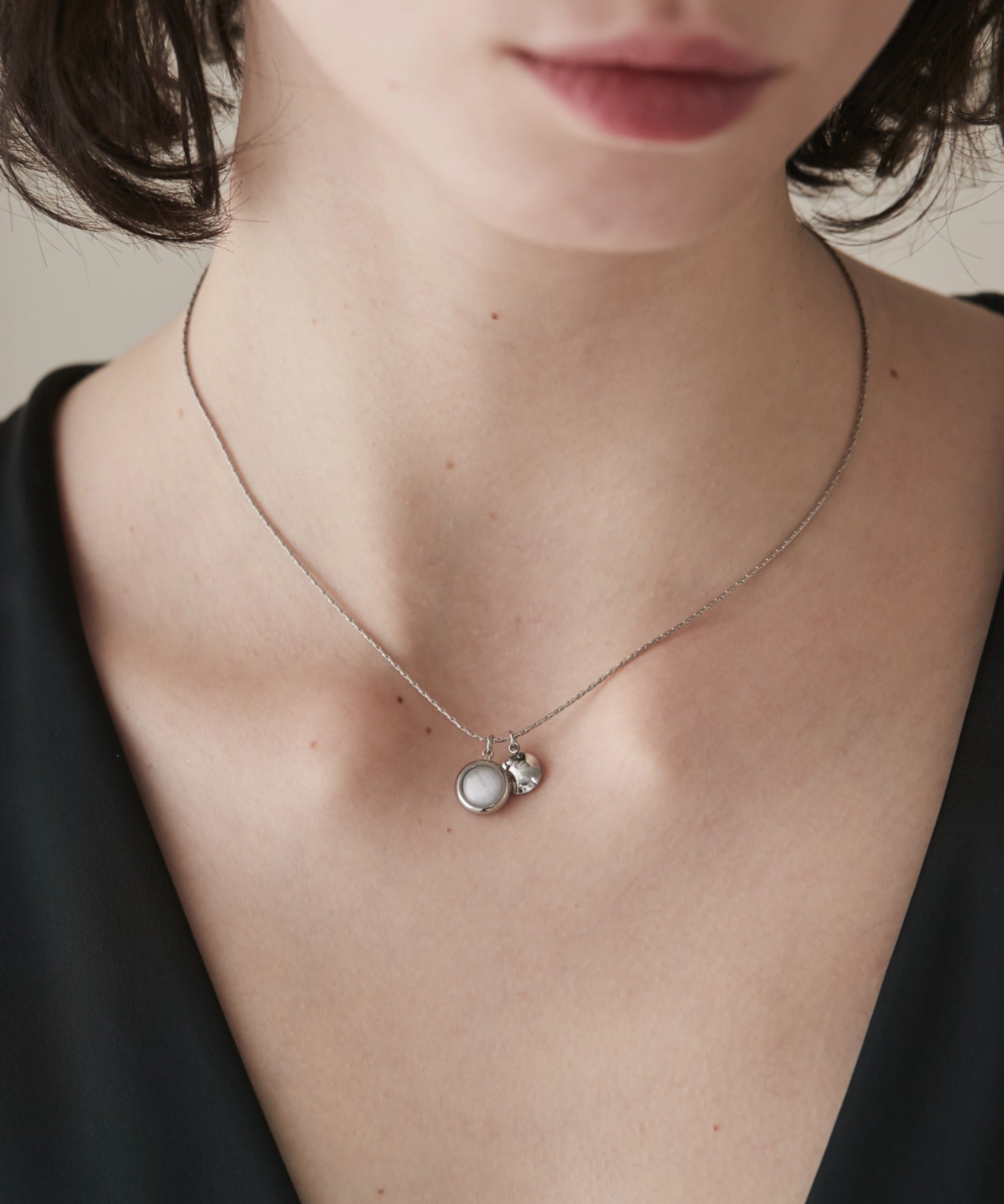 ciite' シーテ ネックレス 【 金属アレルギー対応 】 サークルモチーフ ネックレス サージカルステンレス