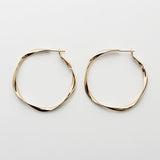 ciite' シーテ ピアス（両耳用） 【 金属アレルギー対応 】大ぶり ねじれフープピアス (両耳用) サージカルステンレス