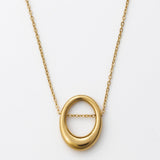 ciite' シーテ ネックレス 【 金属アレルギー対応 】 オーバルモチーフネックレス サージカルステンレス