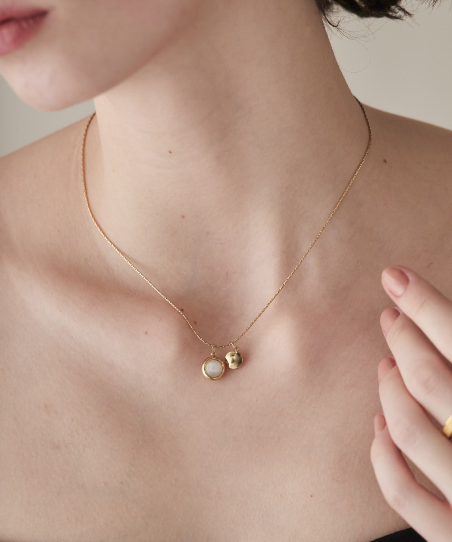 ciite' シーテ ネックレス 【 金属アレルギー対応 】 サークルモチーフ ネックレス サージカルステンレス