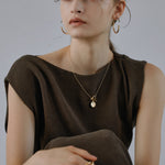 ciite' シーテ ネックレス 【 金属アレルギー対応 】 コインモチーフ マンテルネックレス サージカルステンレス