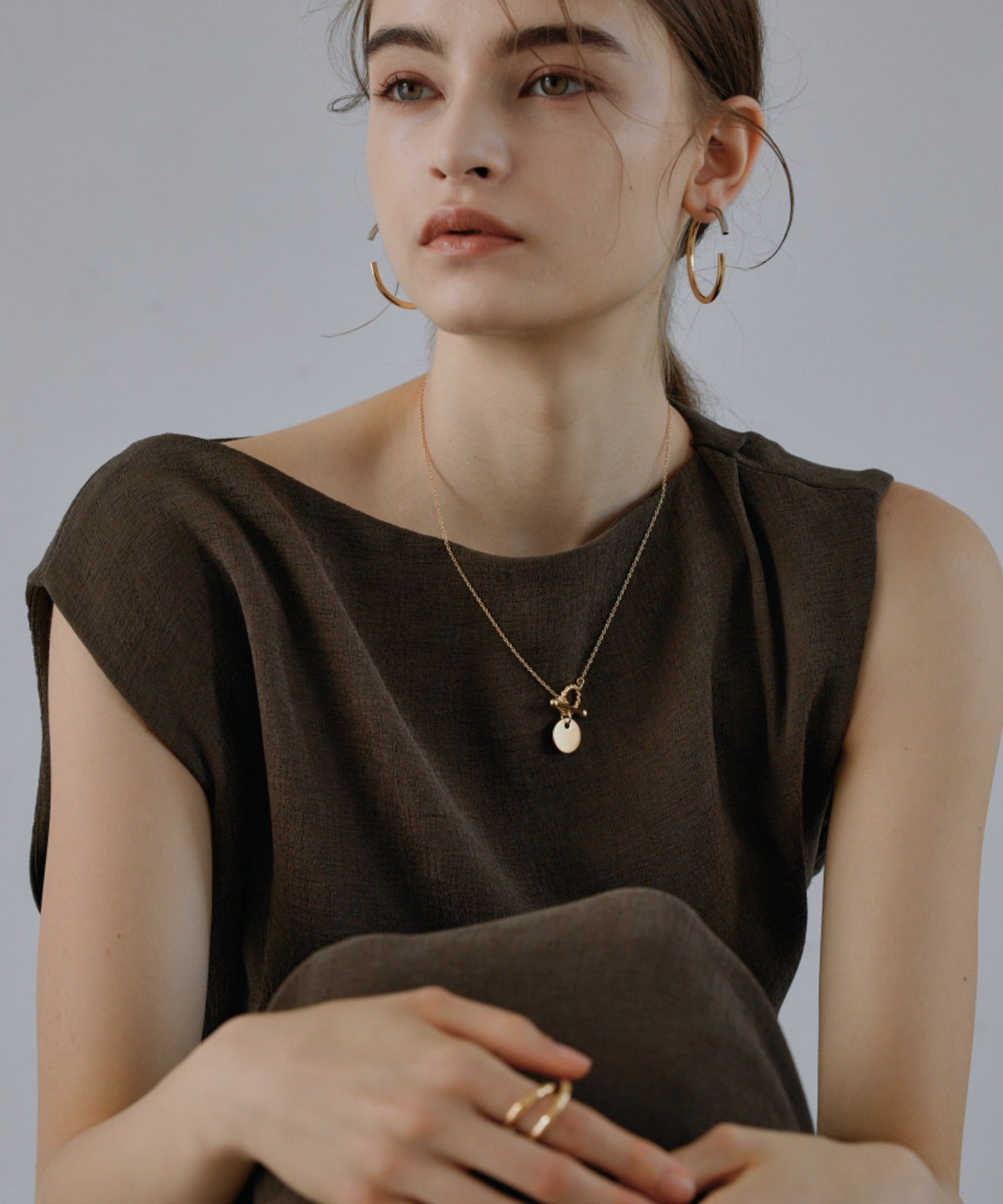 ciite' シーテ ネックレス 【 金属アレルギー対応 】 コインモチーフ マンテルネックレス サージカルステンレス