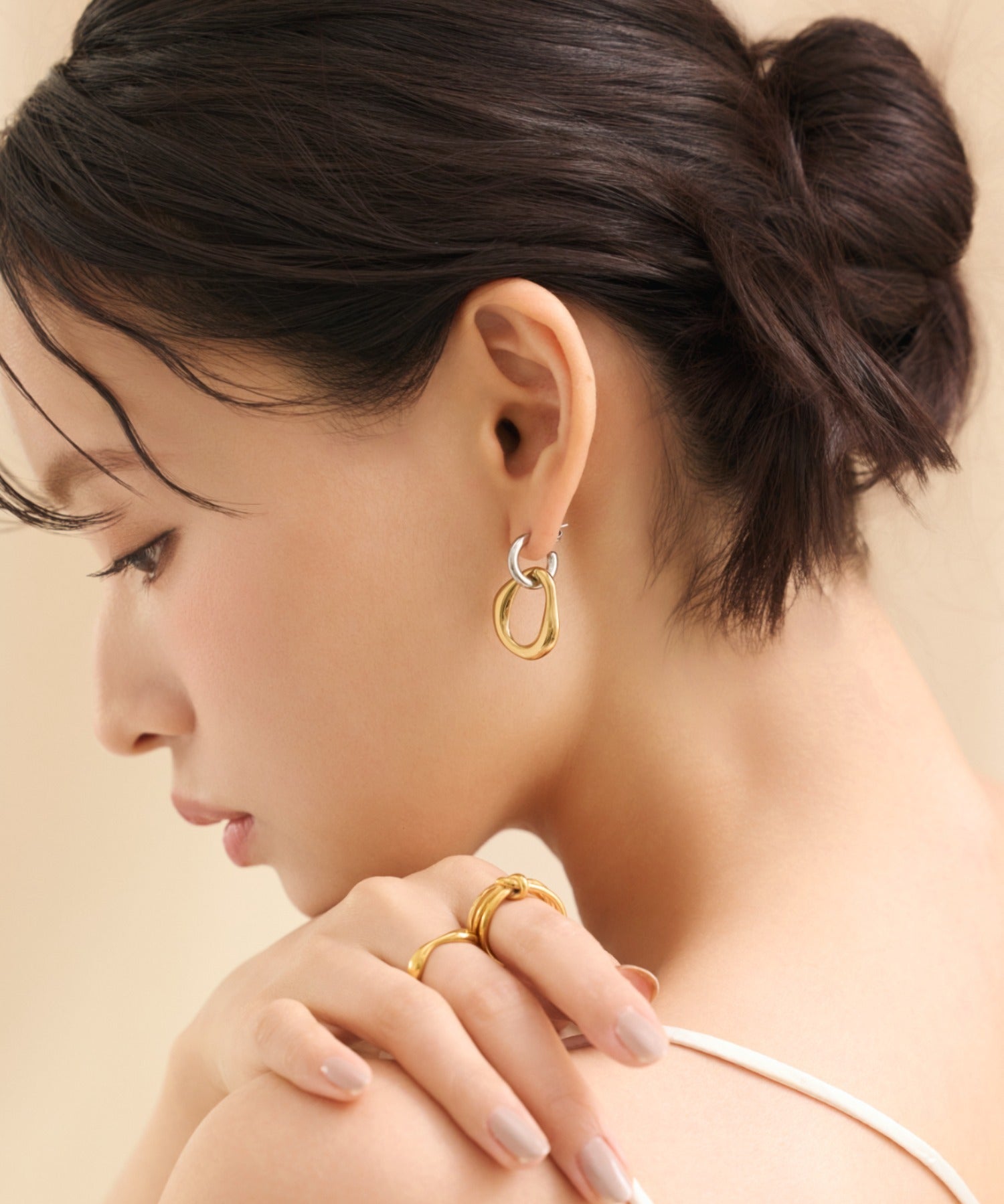 ciite' シーテ ピアス（両耳用） 【 金属アレルギー対応 】 2way バイカラーピアス サージカルステンレス (両耳用)