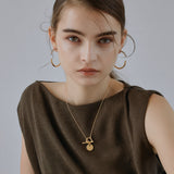 ciite' シーテ ネックレス 【 金属アレルギー対応 】 コインモチーフ マンテルネックレス サージカルステンレス