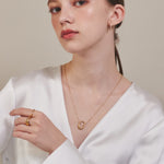 ciite' シーテ ネックレス 【 金属アレルギー対応 】 オーバルモチーフネックレス サージカルステンレス