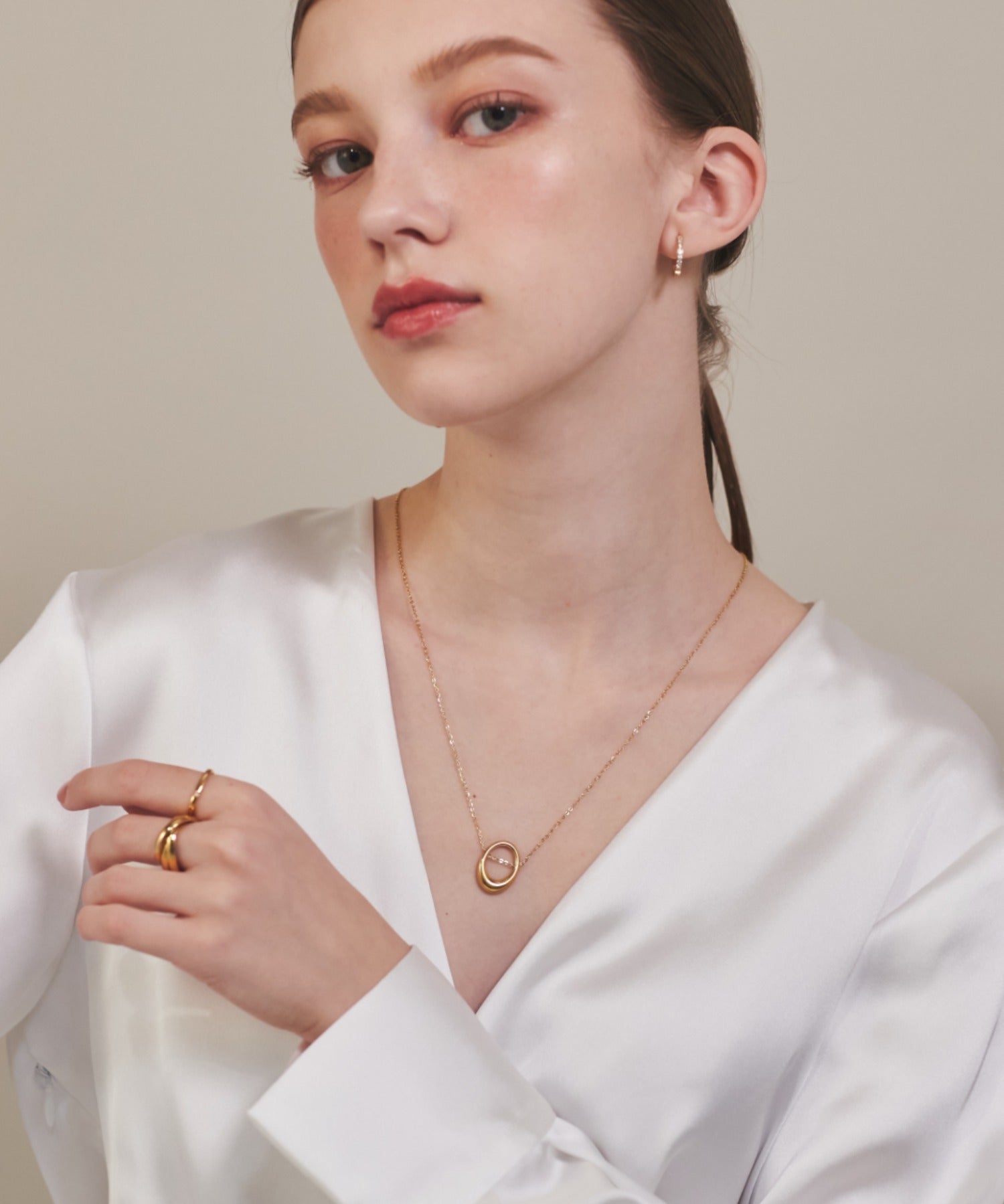 ciite' シーテ ネックレス 【 金属アレルギー対応 】 オーバルモチーフネックレス サージカルステンレス