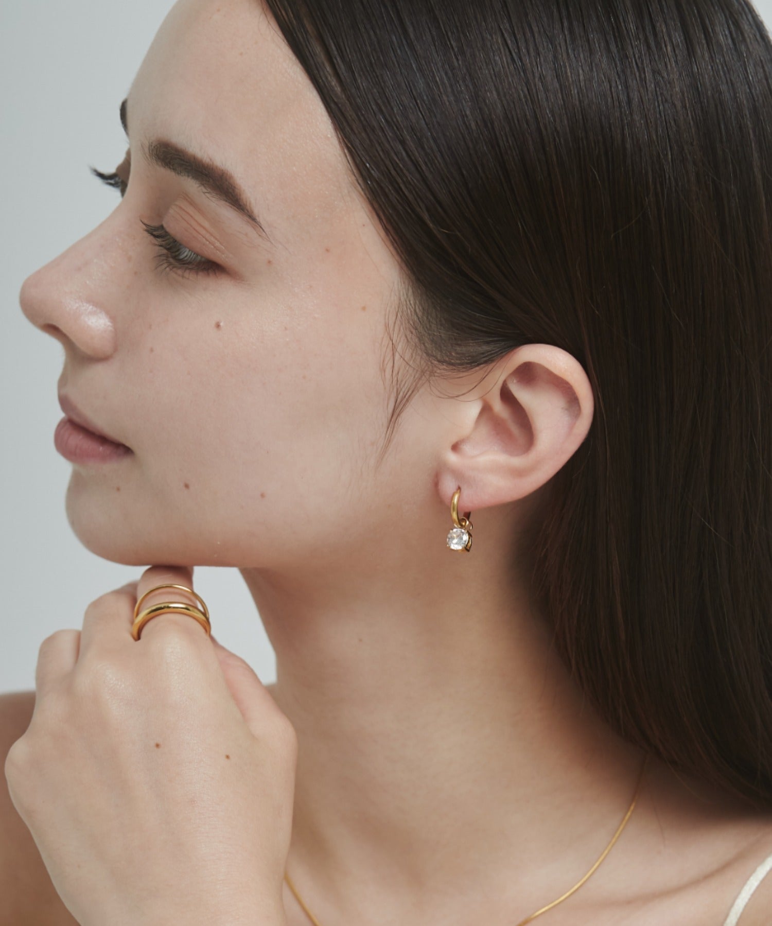 ciite' シーテ ピアス（両耳用） 【 金属アレルギー対応 】 ビジューフープピアス サージカルステンレス (両耳用)