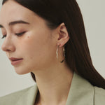 ciite' シーテ ピアス（両耳用） 【 金属アレルギー対応 】大ぶり ねじれフープピアス (両耳用) サージカルステンレス