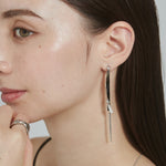 ciite' シーテ ピアス（両耳用） 【 金属アレルギー対応 】 ニュアンスロングピアス サージカルステンレス (両耳用)