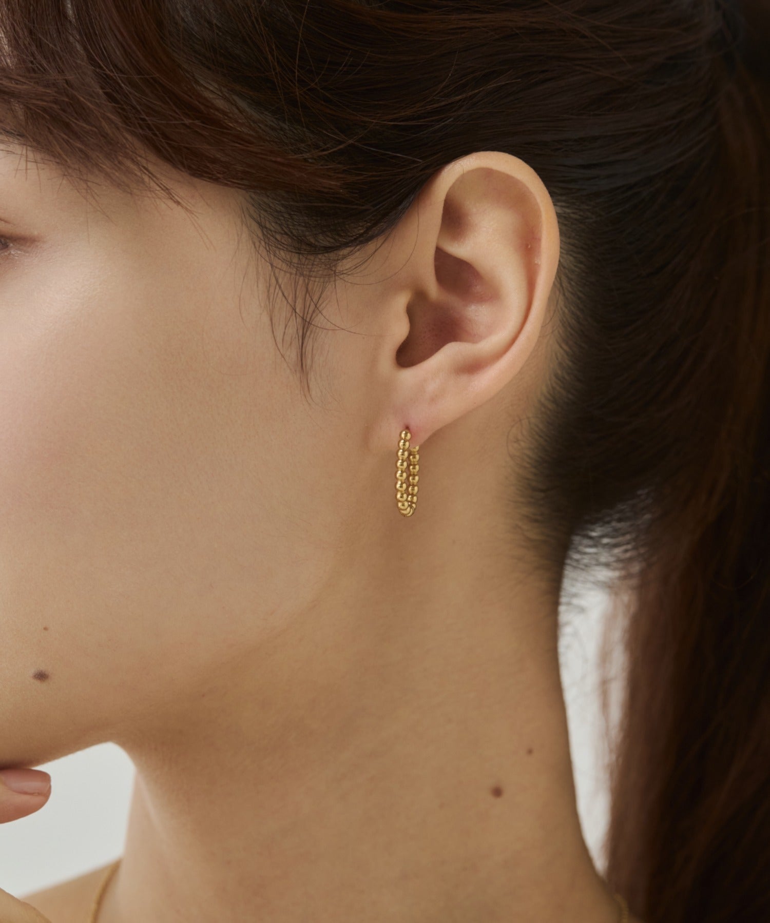 ciite' シーテ ピアス（両耳用） 【 金属アレルギー対応 】ボールモチーフ フープピアス サージカルステンレス（両耳用）