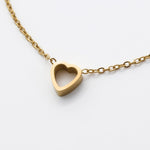 ciite' シーテ ネックレス 【 金属アレルギー対応 】 ビジュー ミニハートネックレス サージカルステンレス