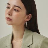 ciite' シーテ ピアス（両耳用） 【 金属アレルギー対応 】大ぶり ねじれフープピアス (両耳用) サージカルステンレス