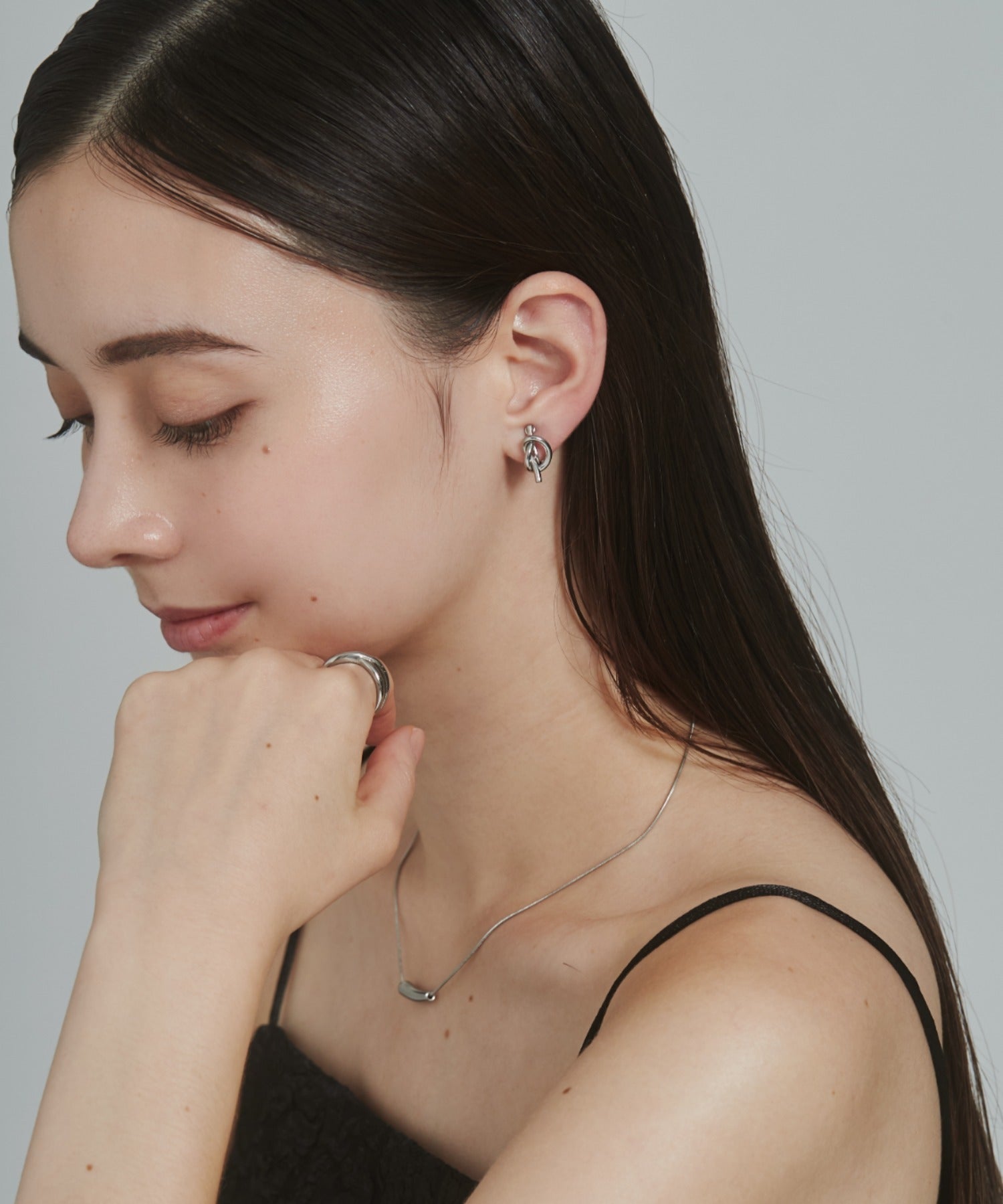 ciite' シーテ イヤリング 【 金属アレルギー対応 】 ノット イヤリング サージカルステンレス (両耳用)