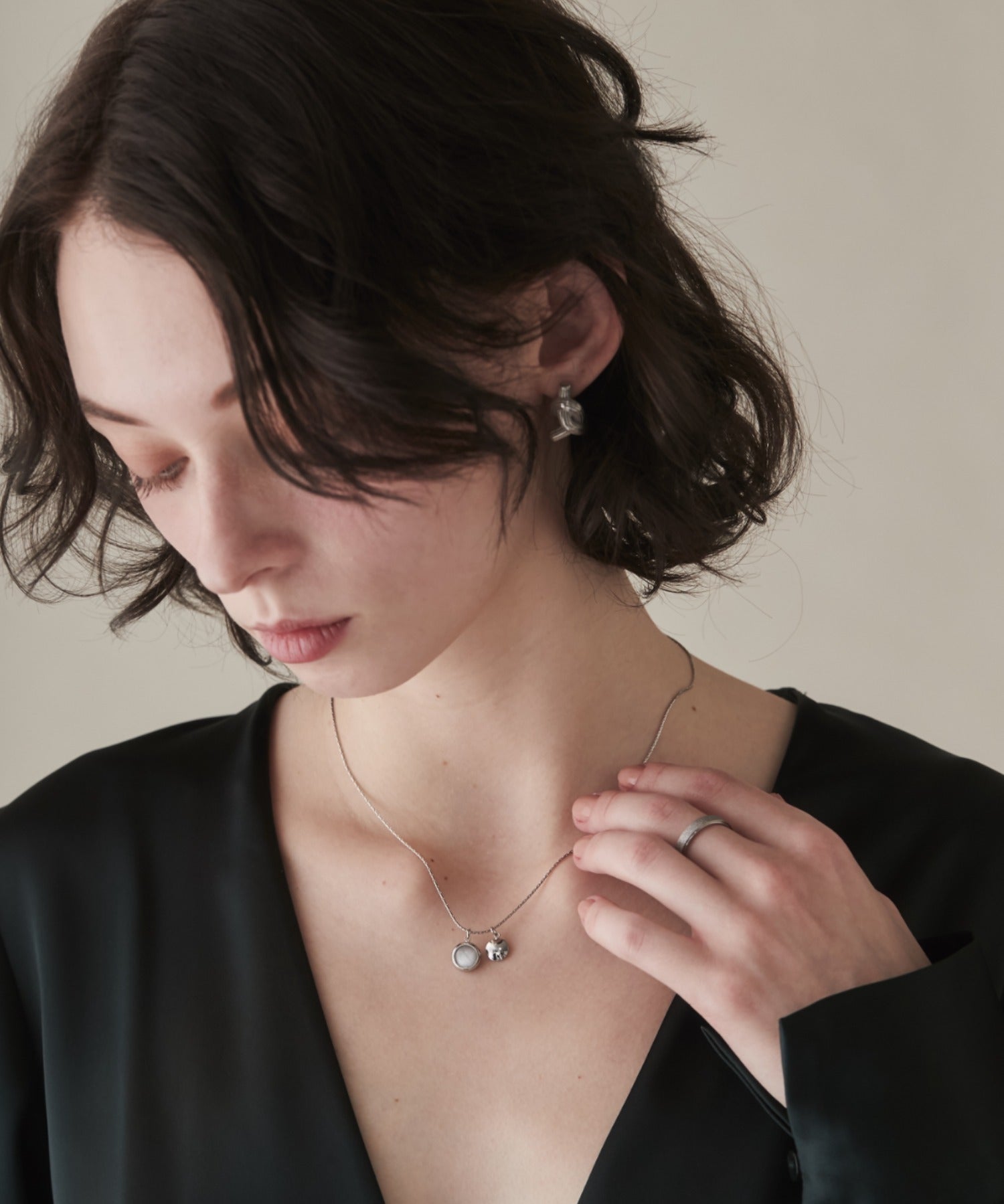 ciite' シーテ ネックレス 【 金属アレルギー対応 】 サークルモチーフ ネックレス サージカルステンレス