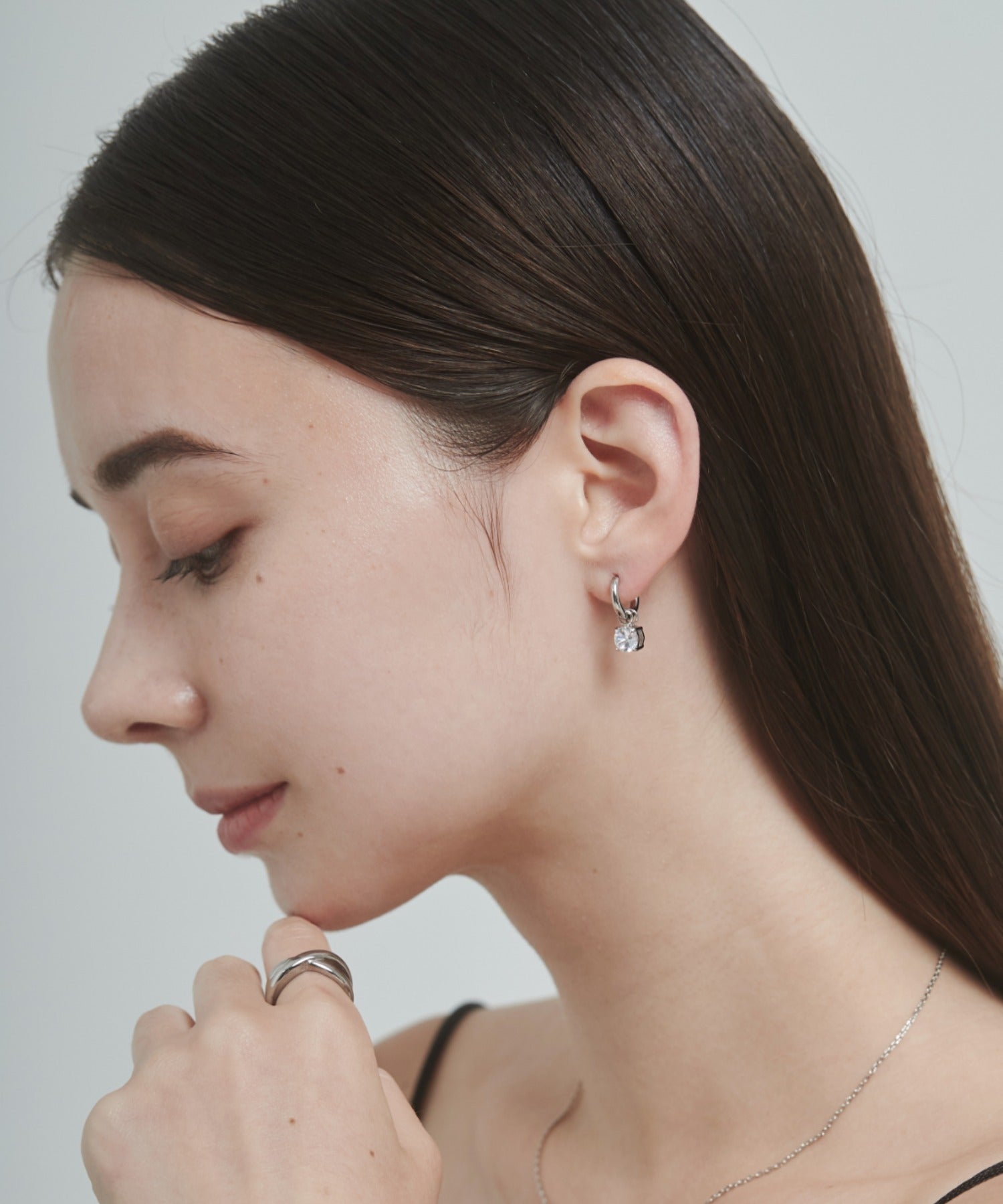 ciite' シーテ ピアス（両耳用） 【 金属アレルギー対応 】 ビジューフープピアス サージカルステンレス (両耳用)