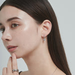 ciite' シーテ ピアス（両耳用） 【 金属アレルギー対応 】 ビジューフープピアス サージカルステンレス (両耳用)