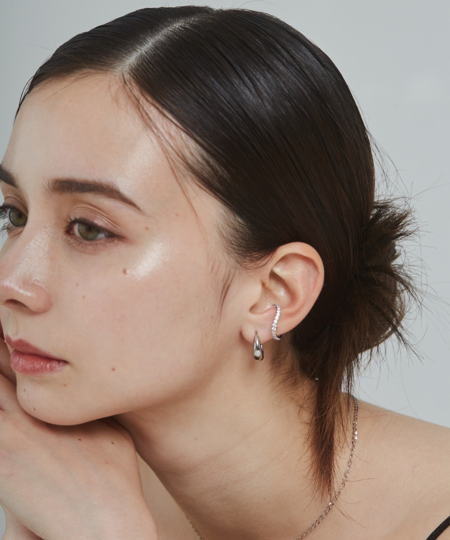 ciite' シーテ イヤーカフ ビジューイヤーカフ（片耳用）