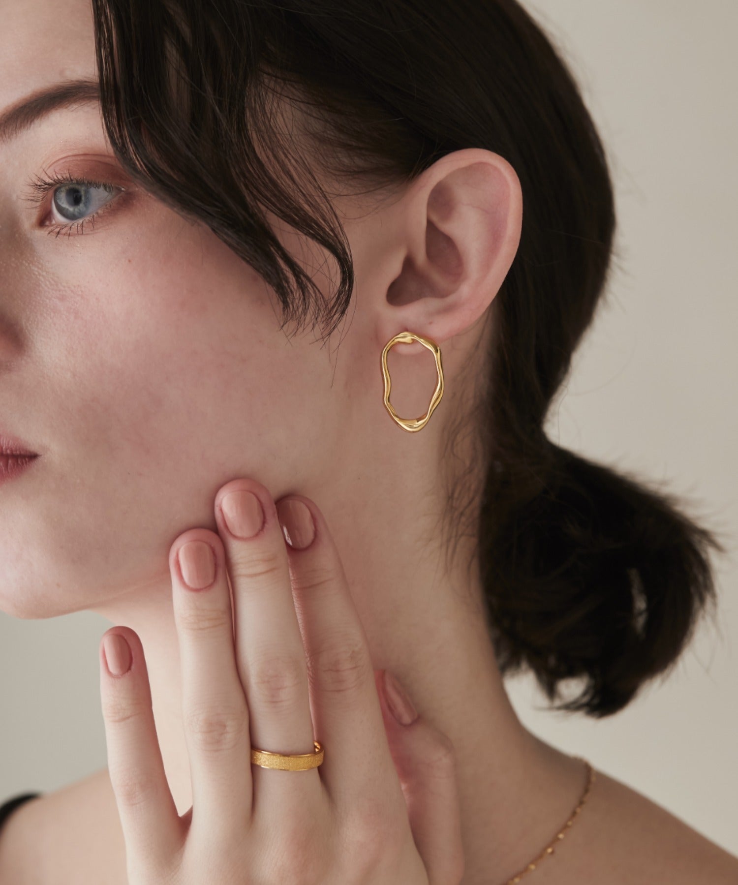 ciite' シーテ ピアス（両耳用） 【 金属アレルギー対応 】 ニュアンスサークルピアス サージカルステンレス (両耳用)