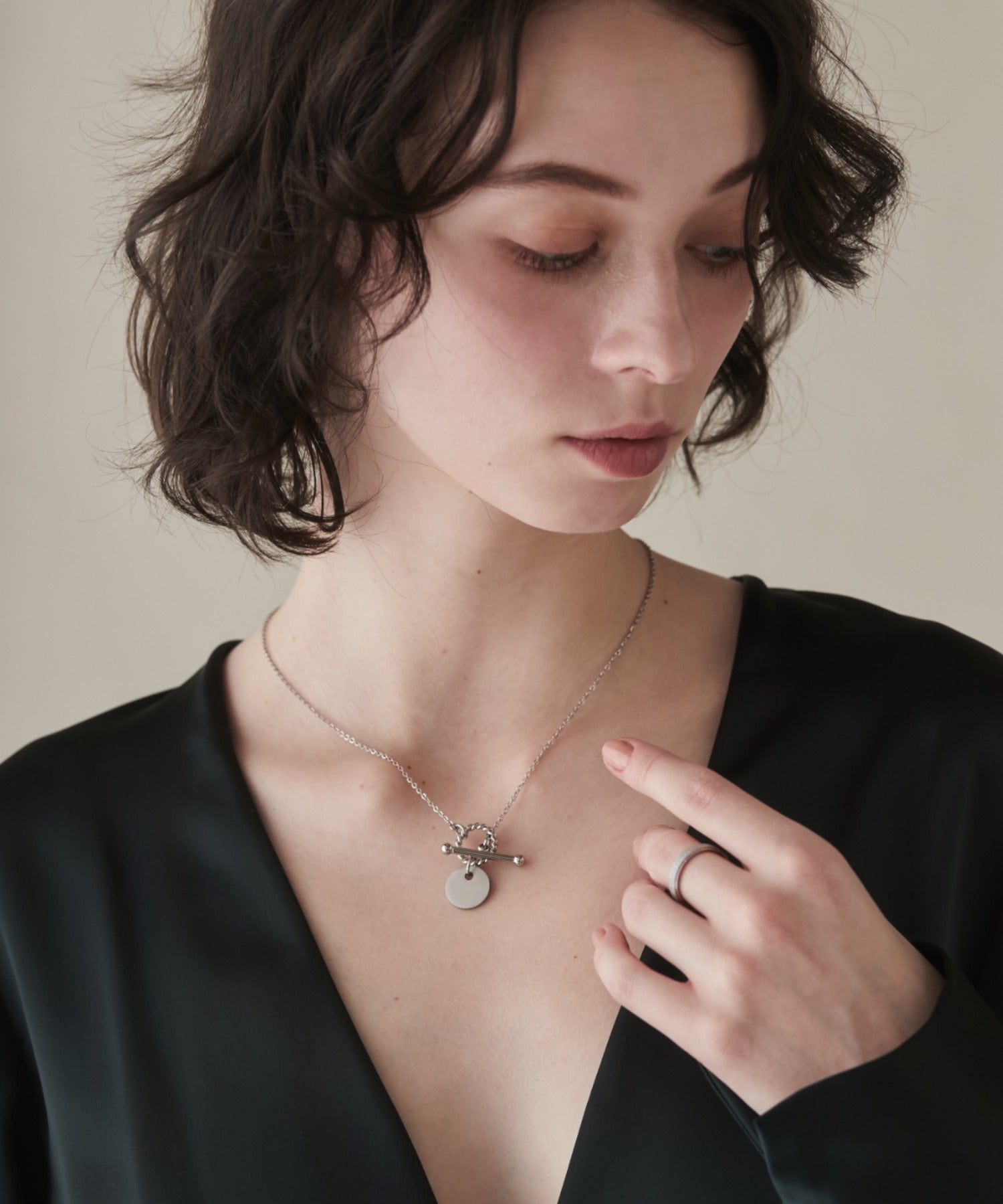 ciite' シーテ ネックレス 【 金属アレルギー対応 】 コインモチーフ マンテルネックレス サージカルステンレス