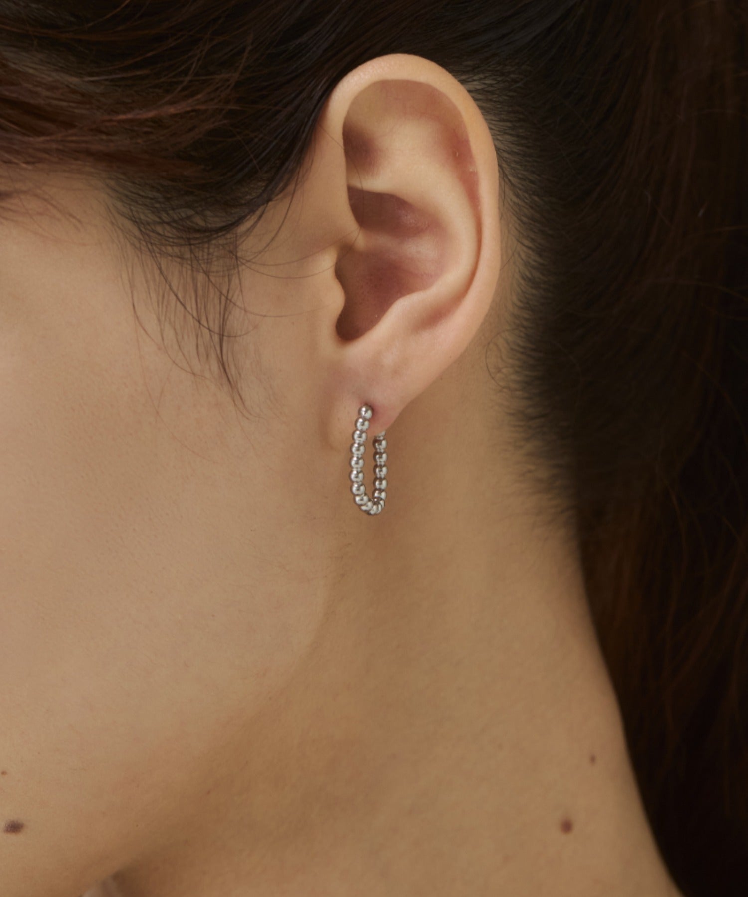 ciite' シーテ ピアス（両耳用） 【 金属アレルギー対応 】ボールモチーフ フープピアス サージカルステンレス（両耳用）