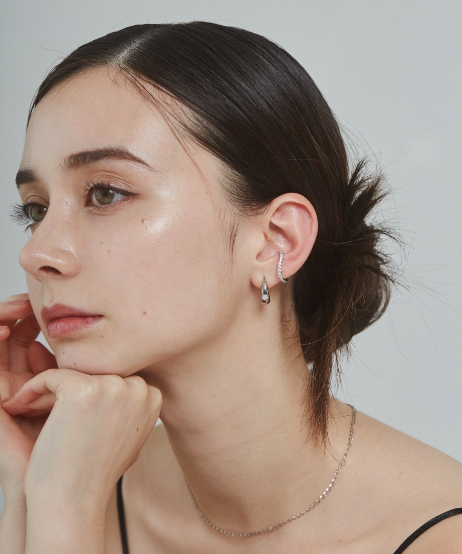 ciite' シーテ イヤーカフ ビジューイヤーカフ（片耳用）