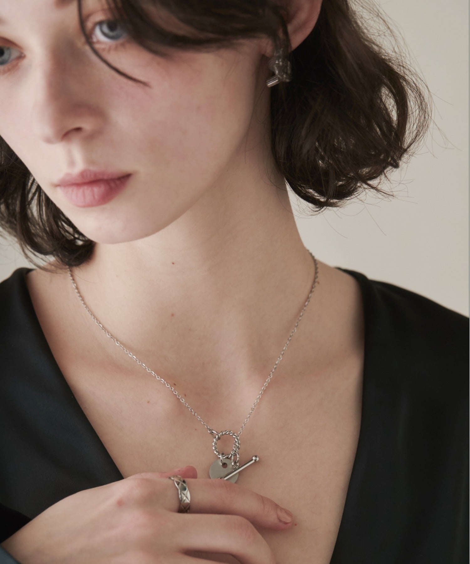 ciite' シーテ ネックレス 【 金属アレルギー対応 】 コインモチーフ マンテルネックレス サージカルステンレス