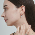 ciite' シーテ ピアス（両耳用） 【 金属アレルギー対応 】 ビジューフープピアス サージカルステンレス (両耳用)