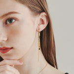 ciite' シーテ ピアス（両耳用） 【 金属アレルギー対応 】 ニュアンスロングピアス サージカルステンレス (両耳用)