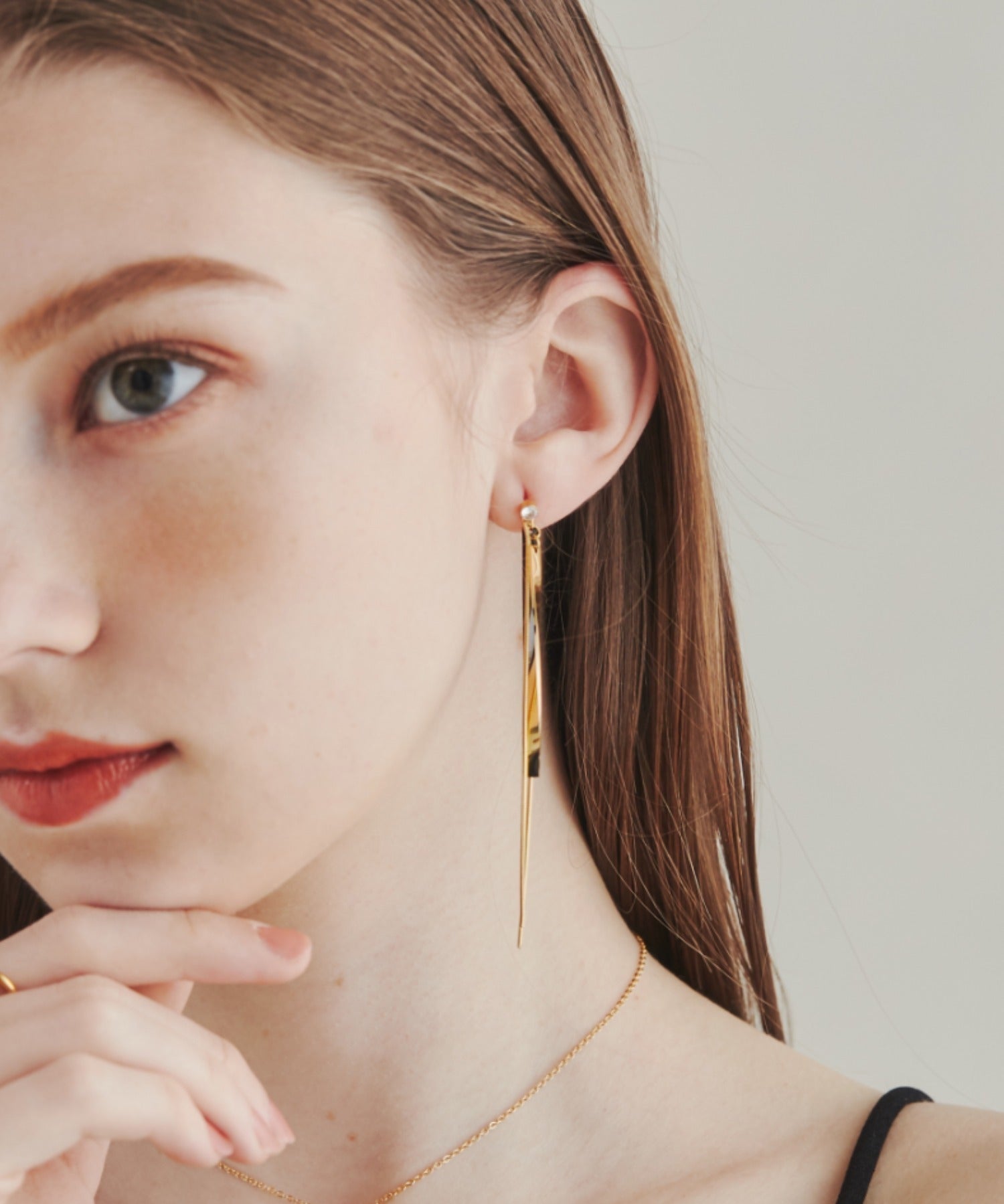 ciite' シーテ ピアス（両耳用） 【 金属アレルギー対応 】 ニュアンスロングピアス サージカルステンレス (両耳用)