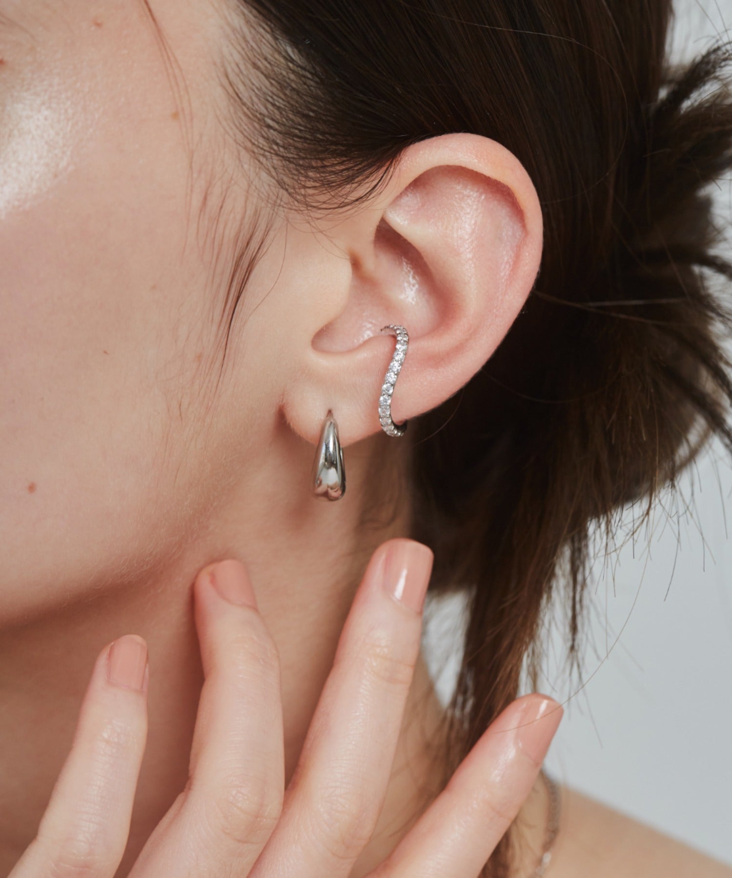 ciite' シーテ イヤーカフ ビジューイヤーカフ（片耳用）