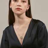 ciite' シーテ ネックレス 【 金属アレルギー対応 】 オーバルモチーフネックレス サージカルステンレス