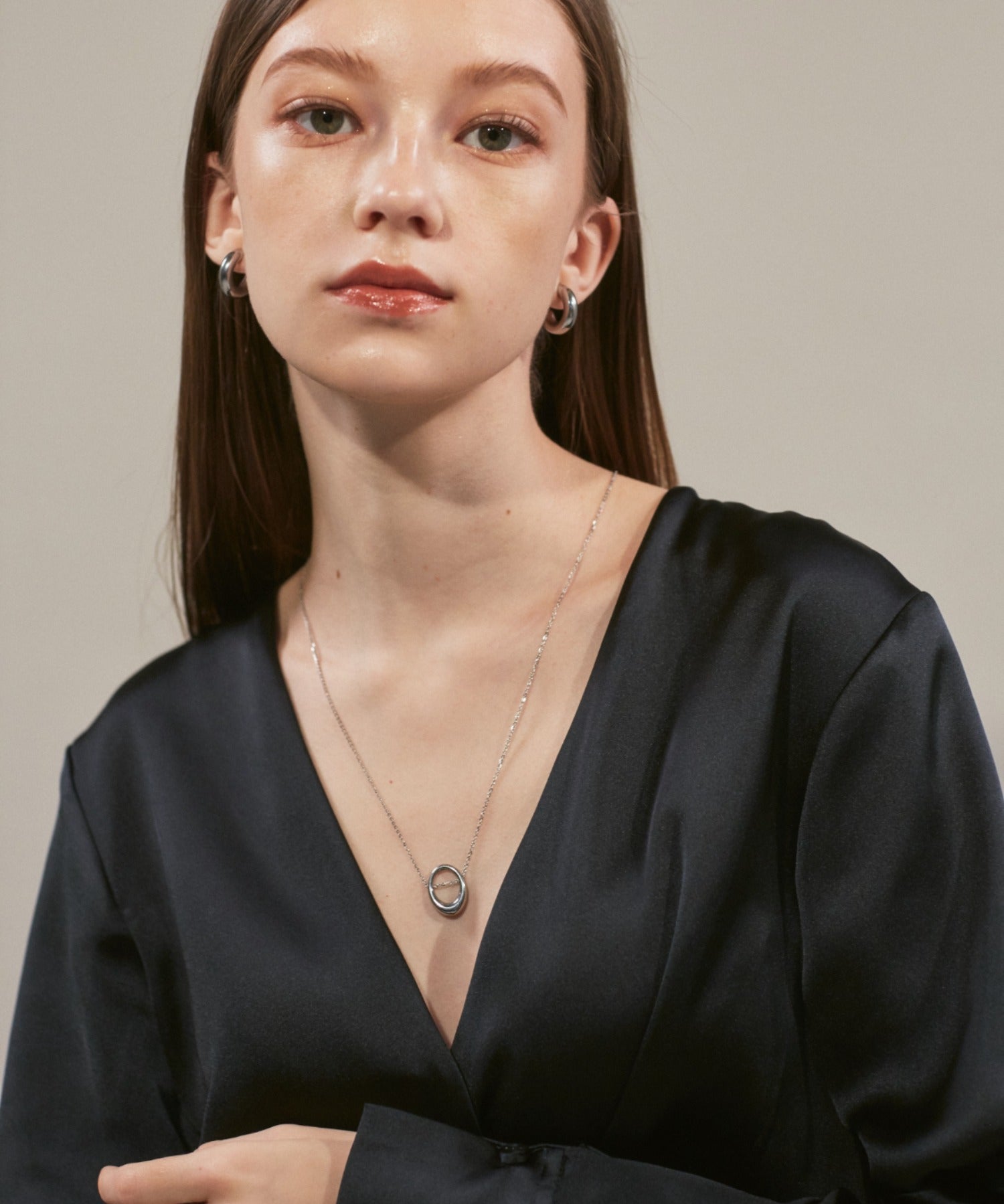 ciite' シーテ ネックレス 【 金属アレルギー対応 】 オーバルモチーフネックレス サージカルステンレス