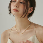 ciite' シーテ ネックレス 【 金属アレルギー対応 】 パール & シンプルチェーンネックレス 2セット サージカルステンレス