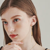 ciite' シーテ ピアス（両耳用） 【 金属アレルギー対応 】 ニュアンスロングピアス サージカルステンレス (両耳用)