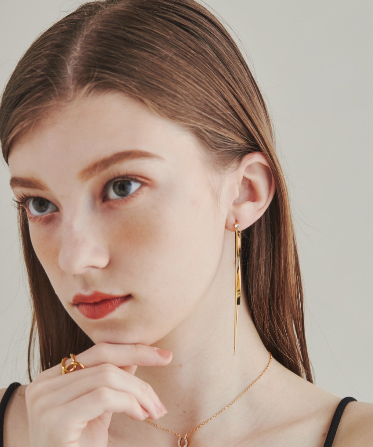 ciite' シーテ ピアス（両耳用） 【 金属アレルギー対応 】 ニュアンスロングピアス サージカルステンレス (両耳用)