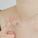 ciite' シーテ ネックレス 【 金属アレルギー対応 】 ビジュー ミニハートネックレス サージカルステンレス