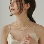 ciite' シーテ ネックレス 【 金属アレルギー対応 】 パール & シンプルチェーンネックレス 2セット サージカルステンレス