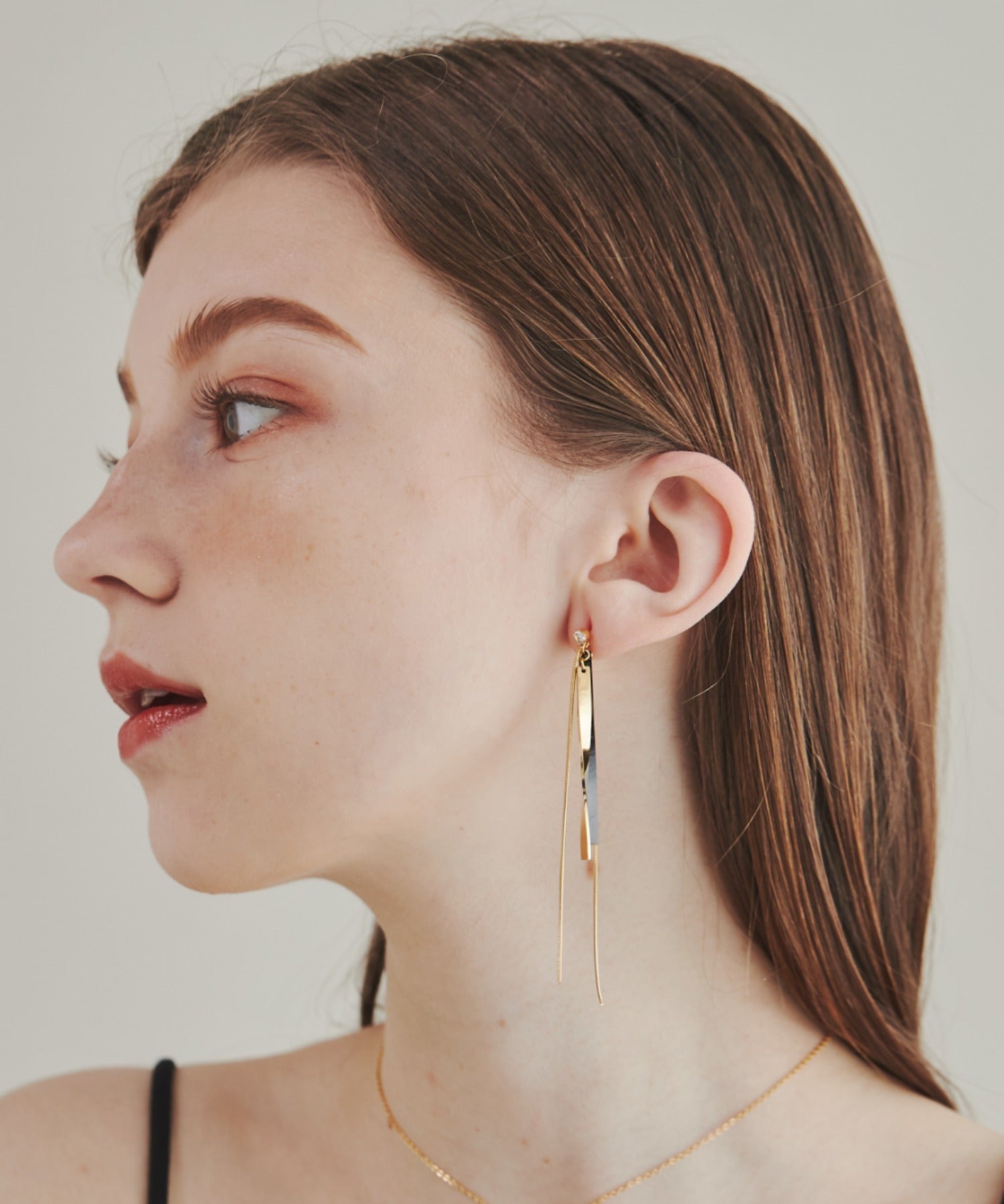 ciite' シーテ ピアス（両耳用） 【 金属アレルギー対応 】 ニュアンスロングピアス サージカルステンレス (両耳用)