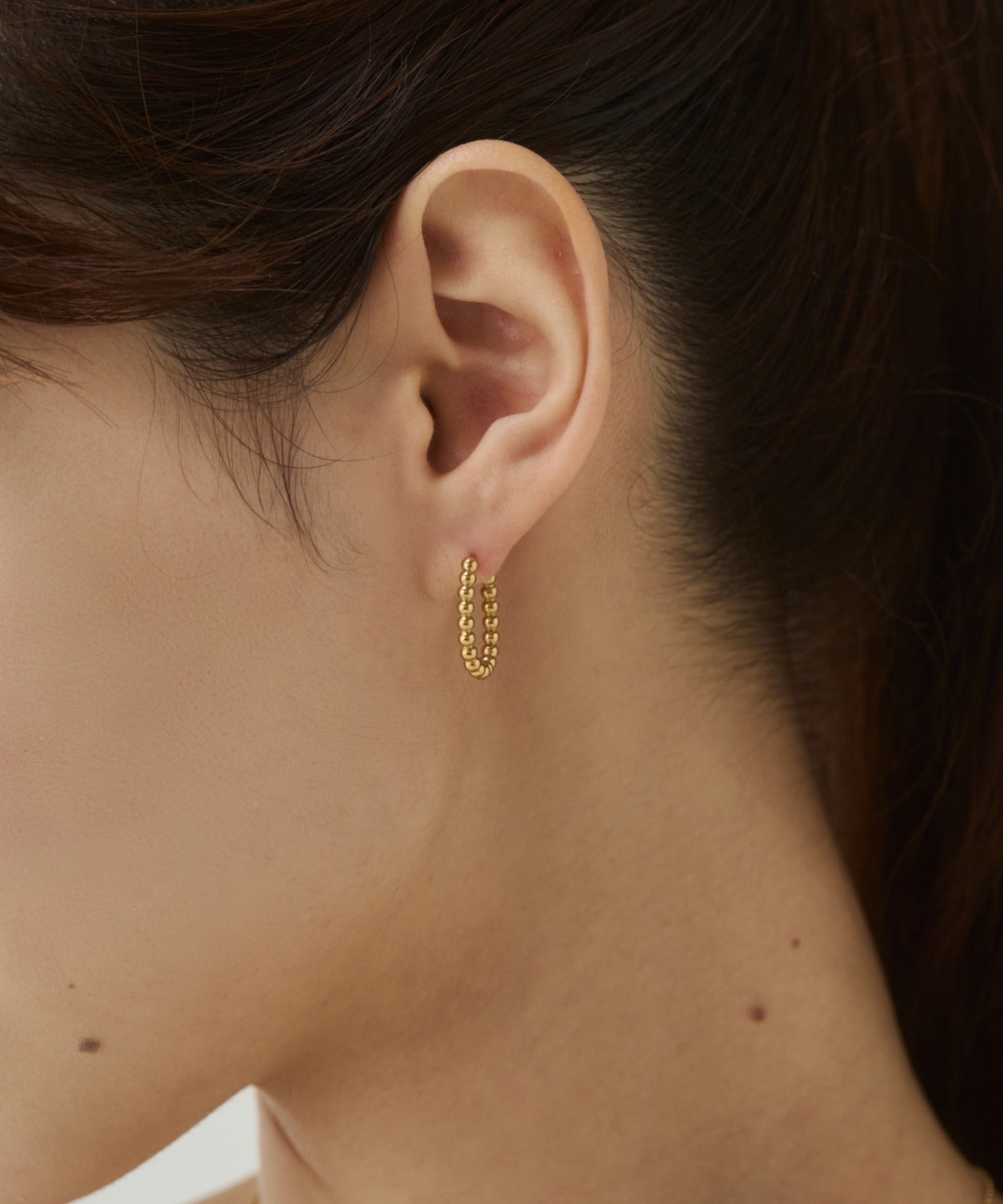 ciite' シーテ ピアス（両耳用） 【 金属アレルギー対応 】ボールモチーフ フープピアス サージカルステンレス（両耳用）