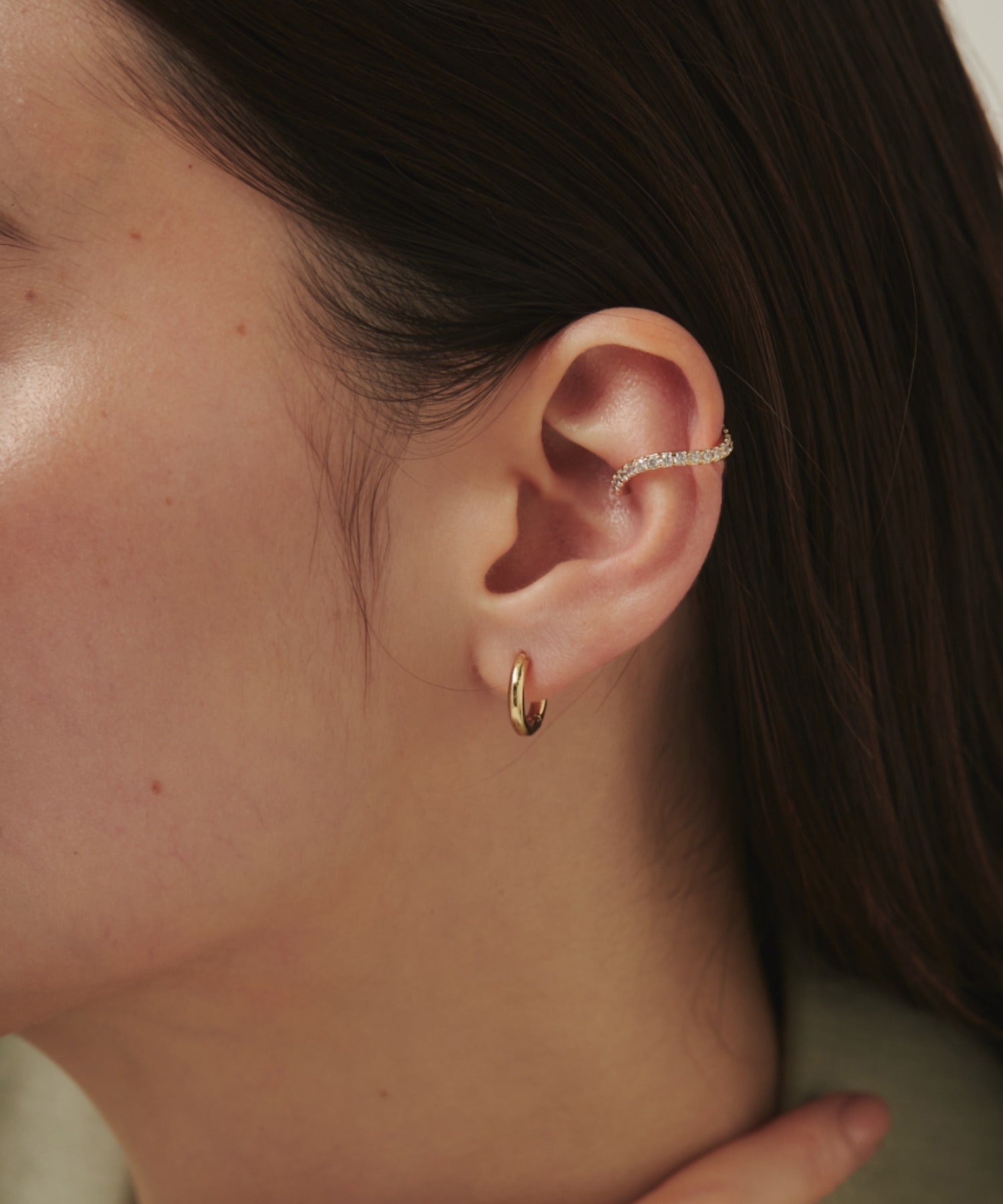 ciite' シーテ イヤーカフ ビジューイヤーカフ（片耳用）