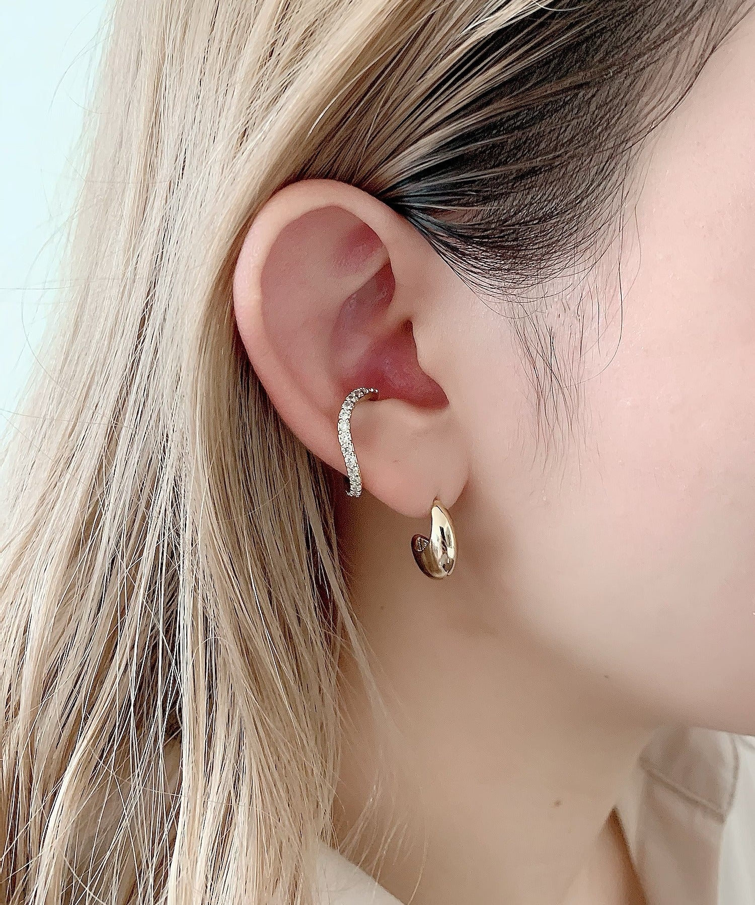 ciite' シーテ イヤーカフ ビジューイヤーカフ（片耳用）