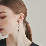 ciite' シーテ ピアス（両耳用） 【 金属アレルギー対応 】 ニュアンスロングピアス サージカルステンレス (両耳用)