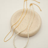 ciite' シーテ ネックレス 【 金属アレルギー対応 】 パール & シンプルチェーンネックレス 2セット サージカルステンレス