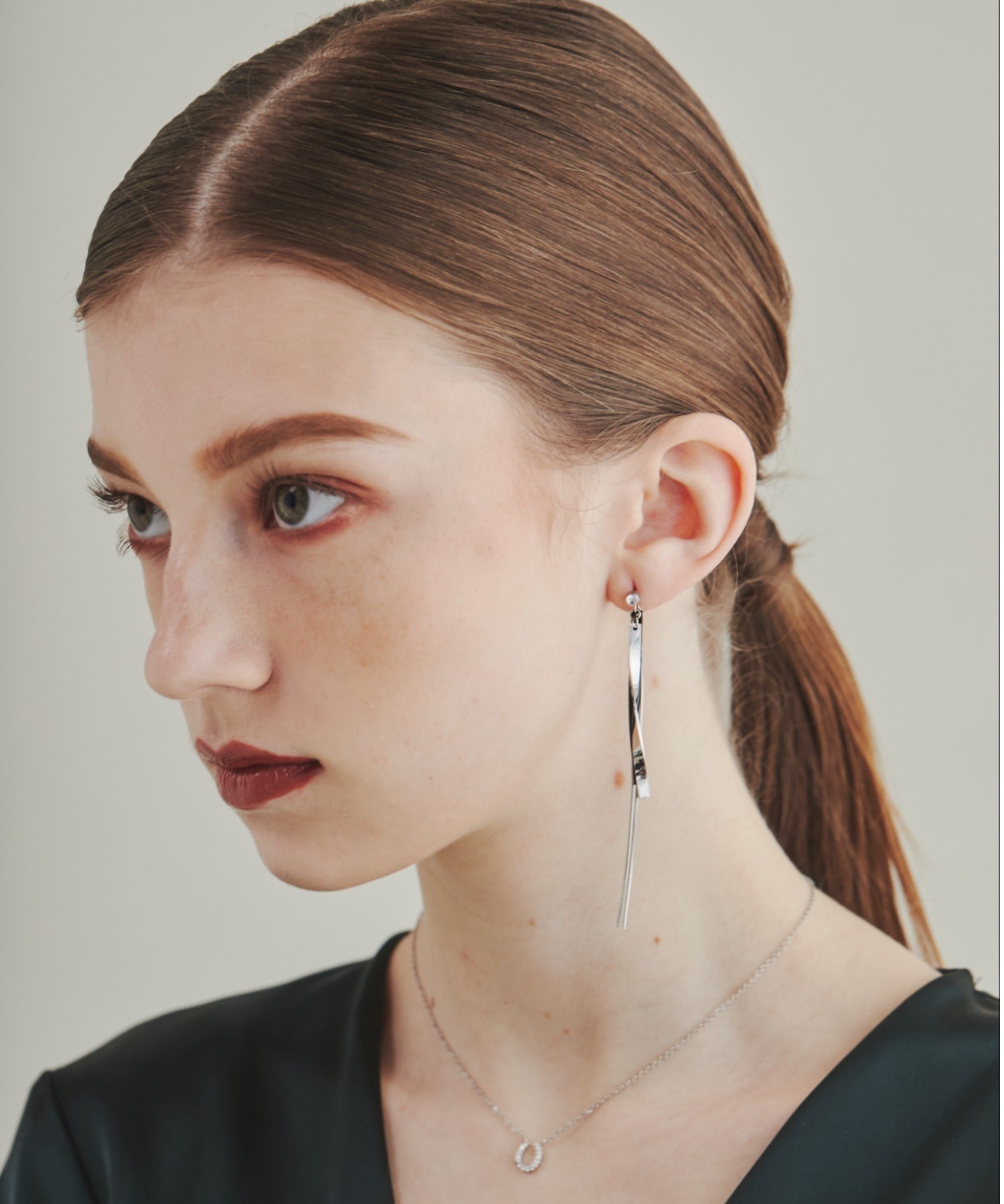 ciite' シーテ ピアス（両耳用） 【 金属アレルギー対応 】 ニュアンスロングピアス サージカルステンレス (両耳用)