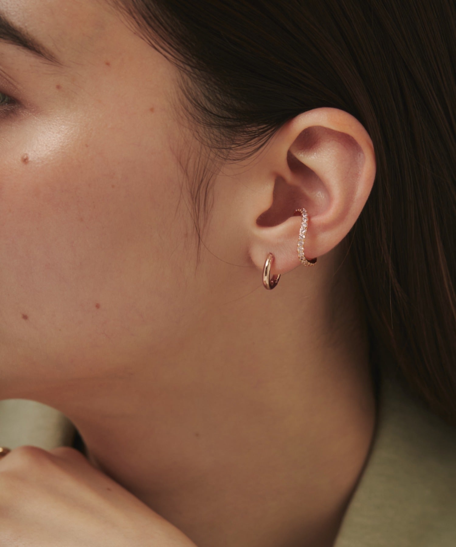 ciite' シーテ イヤーカフ ビジューイヤーカフ（片耳用）