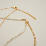 ciite' シーテ ネックレス 【 金属アレルギー対応 】 パール & シンプルチェーンネックレス 2セット サージカルステンレス