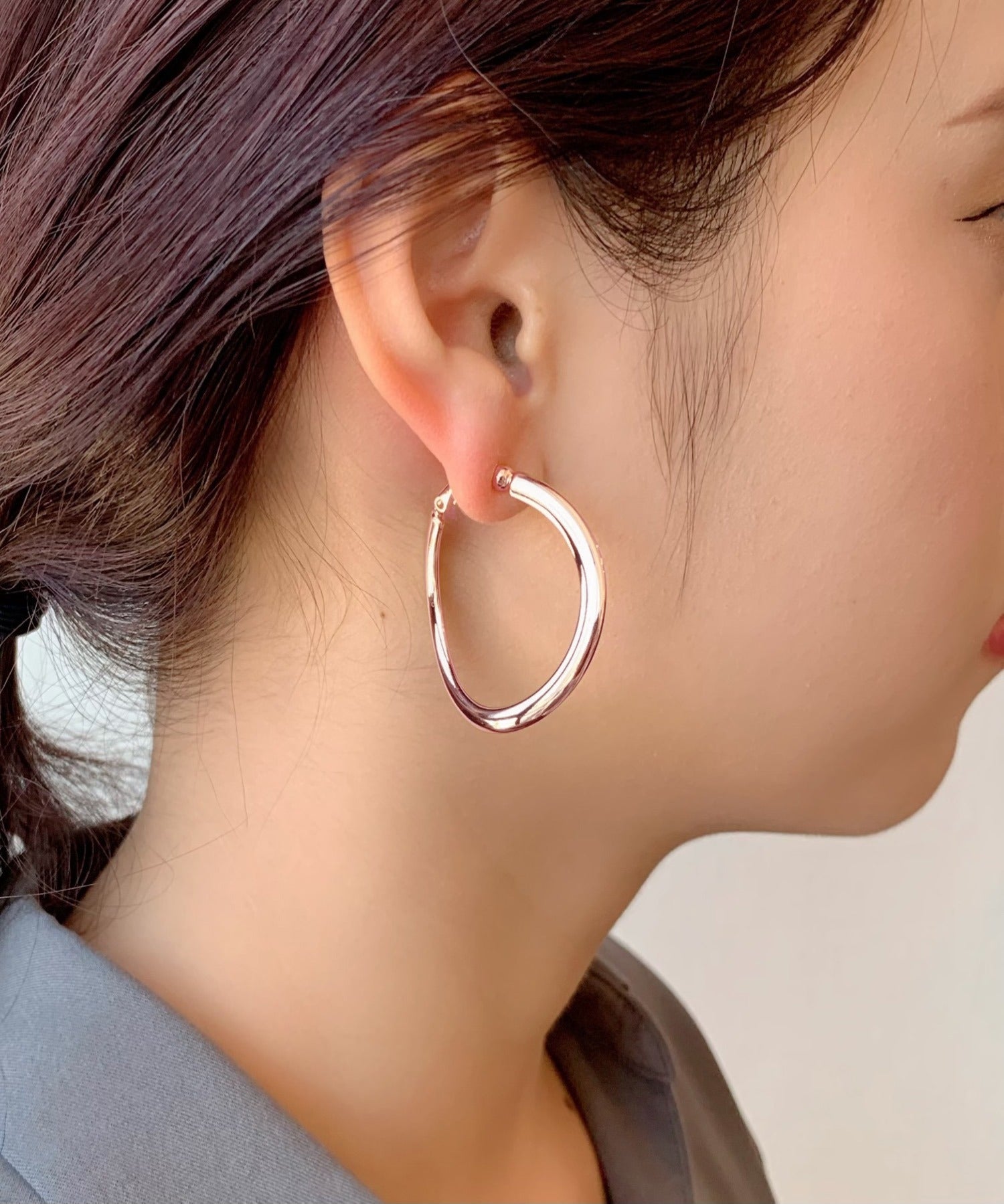 ciite' シーテ イヤリング ＜ciite'＞ボリュームフープイヤリング (両耳用)