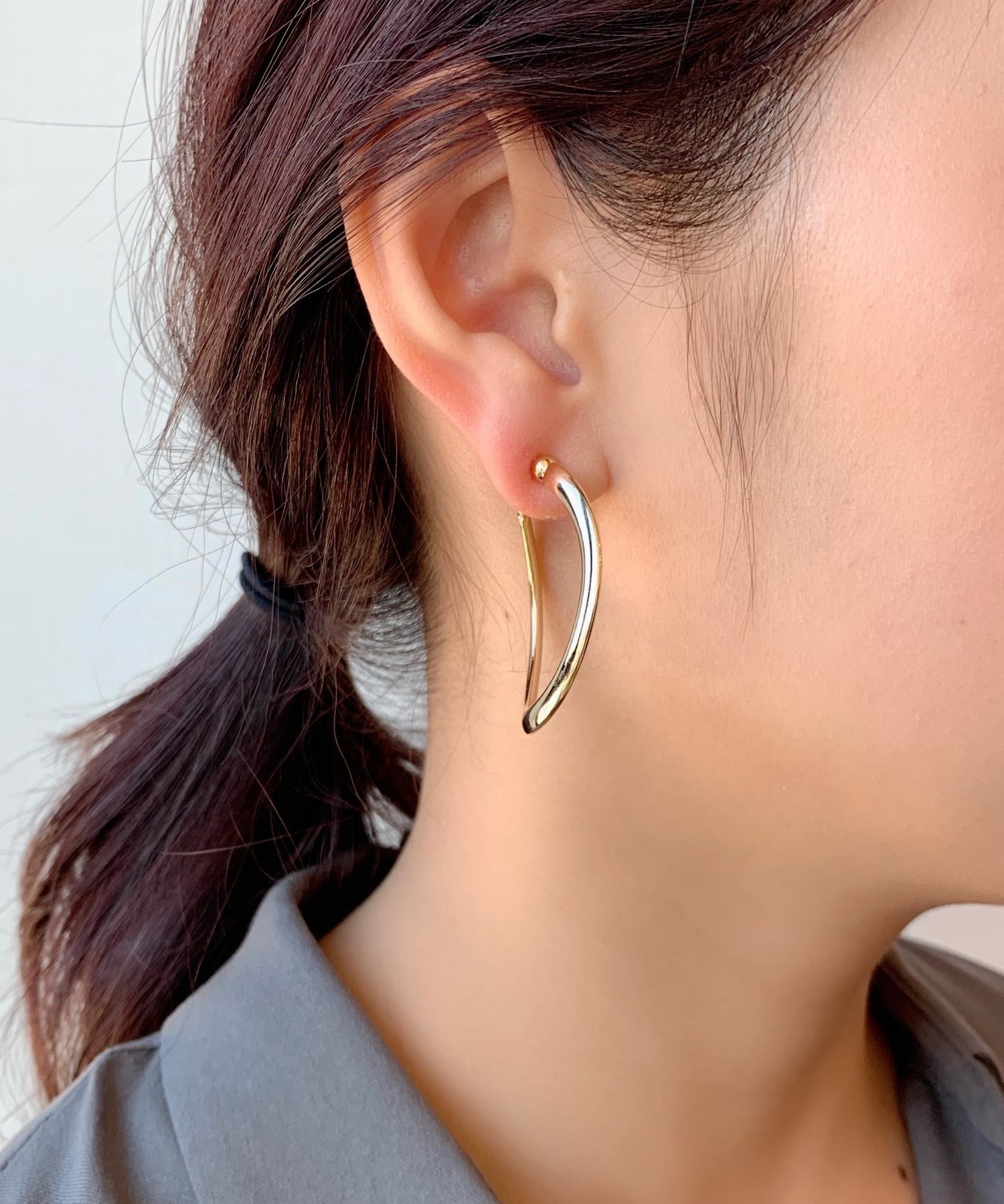 ciite' シーテ イヤリング ＜ciite'＞ボリュームフープイヤリング (両耳用)