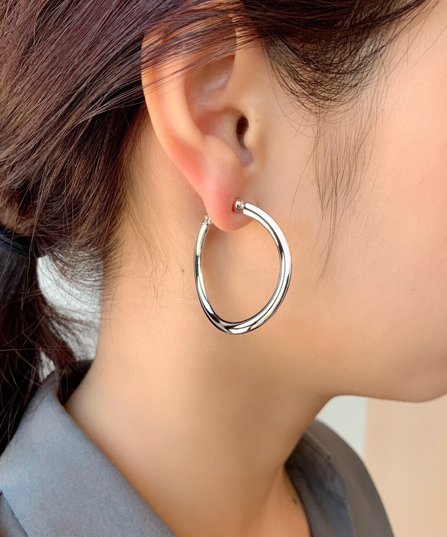 ciite' シーテ イヤリング ＜ciite'＞ボリュームフープイヤリング (両耳用)